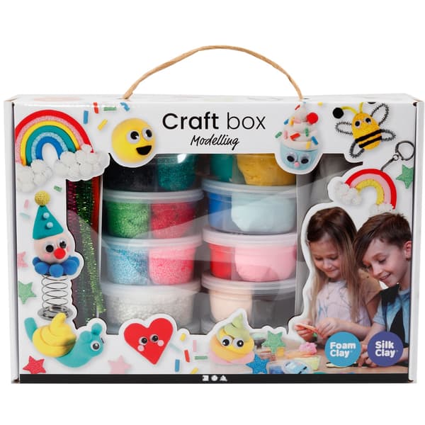 Colortime Foam Clay och Silk Clay i temaask