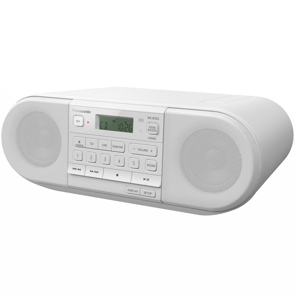 Panasonic RX-D552E-W Radio DAB+/FM,Bluetooth,CD,USB White