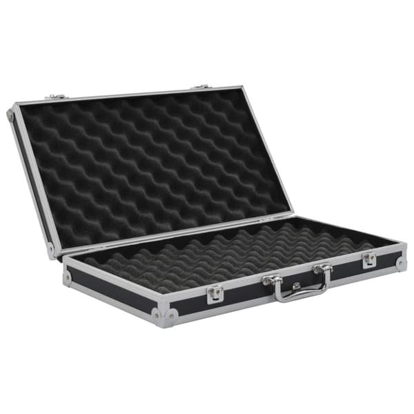 vidaXL våbenkasse aluminium ABS sort
