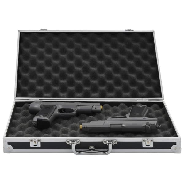 vidaXL våbenkasse aluminium ABS sort