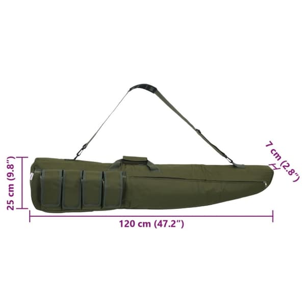 vidaXL Gevärsväska med axelrem 120 cm oxford-tyg