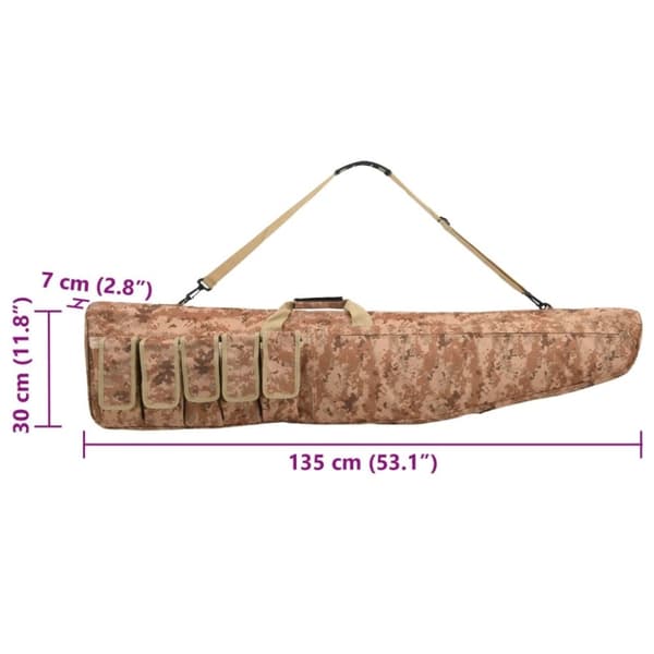 vidaXL Gevärsväska med axelrem 135 cm oxford-tyg