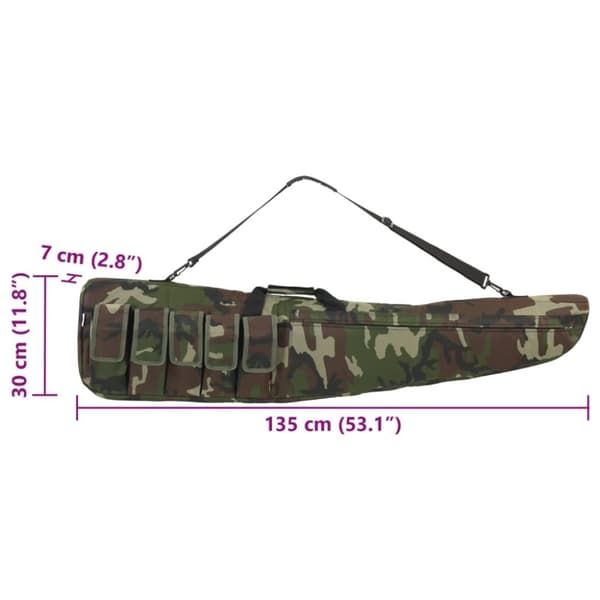 vidaXL Kivääripussi olkahihnalla 135 cm Oxford kangas