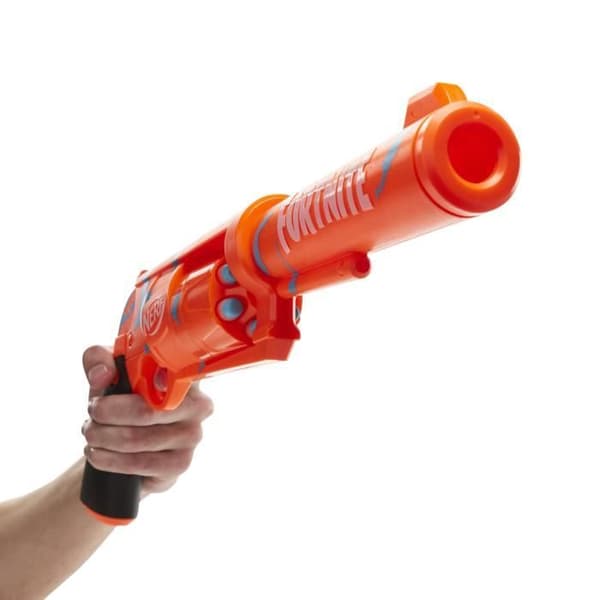 NERF - Fortnite - Blaster 6 -SH med Camo Pulse beläggning - slagstiftsmekanism - roterande pipa - 6 NERF pilar - Elit