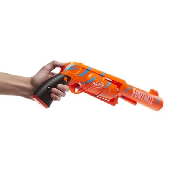 NERF - Fortnite - Blaster 6 -SH med Camo Pulse beläggning - slagstiftsmekanism - roterande pipa - 6 NERF pilar - Elit
