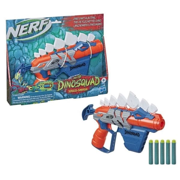 NERF DinoSquad Stegosmash Blaster - Stegosaurus Design - 5 Dart - Utomhus