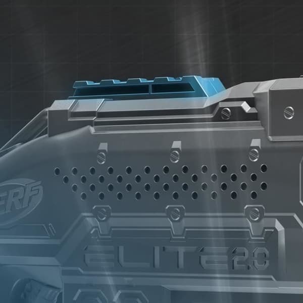 NERF - Elite 2.0 - Blaster Warden DB-8 16 NERF pilar - skjut 2 pilar samtidigt - taktisk räls för att anpassa