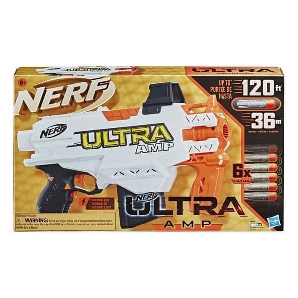 NERF - Ultra - Amp - Motoriserad blaster - 6-dart magasin - 6 dart - endast kompatibel med NERF - Ultra dart