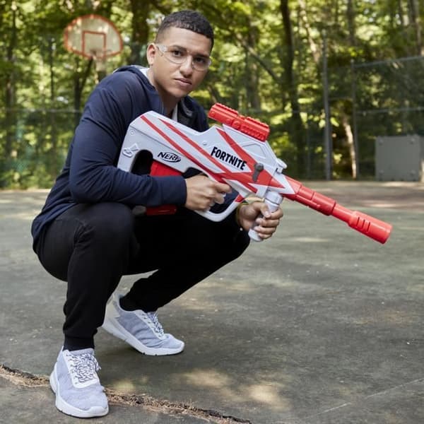 NERF - Nerf Fortnite - Motoriserad B-AR Blaster - Converge Coating och 10 Nerf Elite Dart
