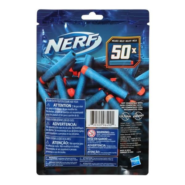NERF Elite 2.0 Refill av 50 pilar - I officiellt NERF Elite 2.0-skum - kompatibel med NERF Blasters - Från 8 år