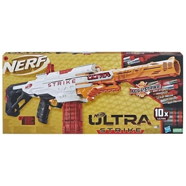 Nerf Ultra, Motorized Strike Blaster, Magazine, 10 AccuStrike Dart, endast kompatibel med Nerf Ultra Dart