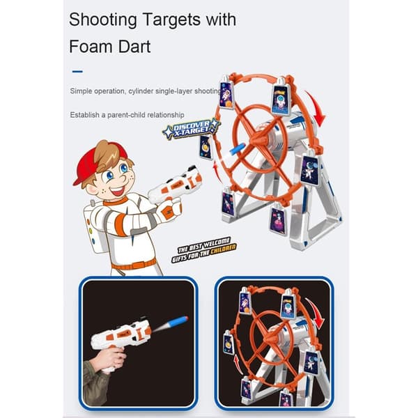 Rymdskjutpistol med roterande poängtavla