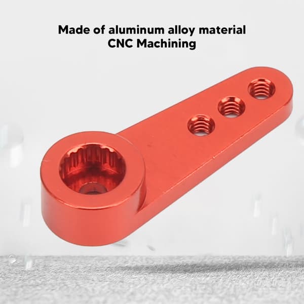 21T Servo Arm Lille Bærbar CNC Bearbejdning Aluminiumslegering 21T Servo Horn Arm RC Kontrolarm Til MD922 MD933 Servoer Rød