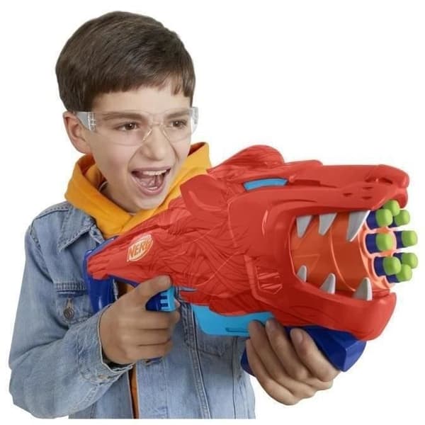 Nerf Junior Wild Lionfury, dartblaster, 16 Nerf Elite dart, 6 år och uppåt