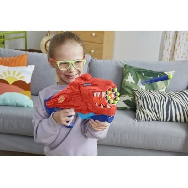 Nerf Junior Wild Lionfury, dartblaster, 16 Nerf Elite dart, 6 år och uppåt