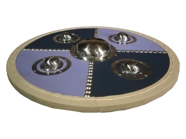 Rundt håndlaget skinn av tre, Scottish Targe-skjold SWE02