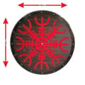 Pikkukuva 3 / 5: Puinen Viking-kilpi käsintehty Helm Of Awe -metallitoppi SWE14