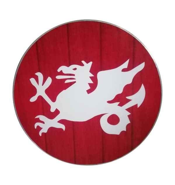 Håndlaget Dragon of Hell-skjold SWE16 i tre