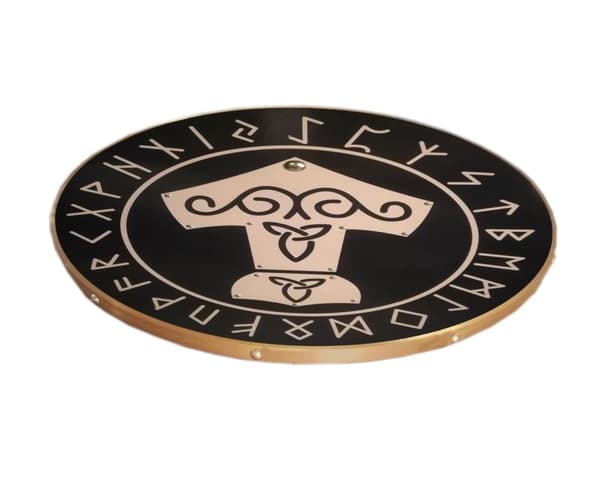 Træviking Mjolnir Thor Hammer håndlavet skjold SWE19