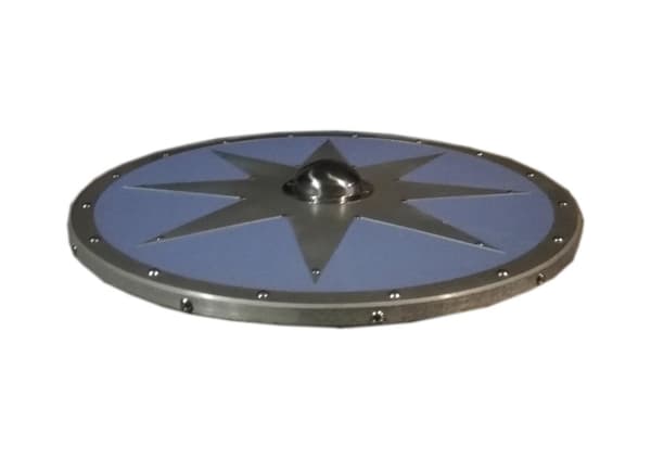 Puinen / metallinen keskiaikainen tähtinahkainen Viking Shield SWE60