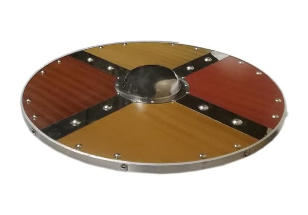 Trä / metall Medeltida Polerad Viking Shield SWE72