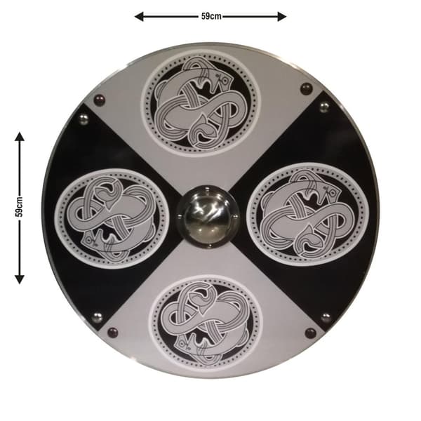 Trämedeltida fyra ormar Viking Shield SWE80