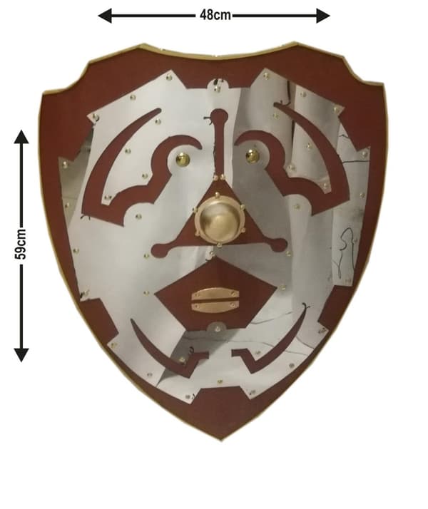 Trä / metall Legend of Zelda Curved Shield SWE88