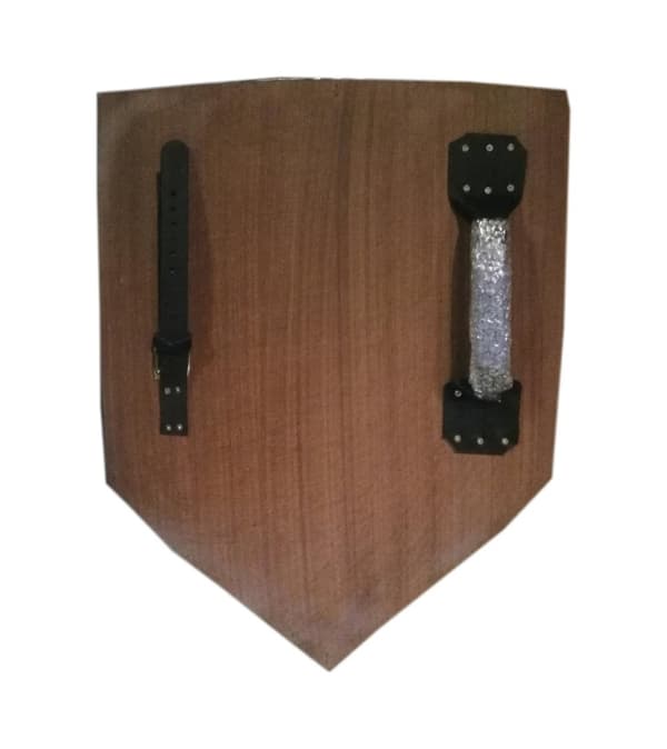 Trämedeltida Viking Cross Shield - Blå SWE104
