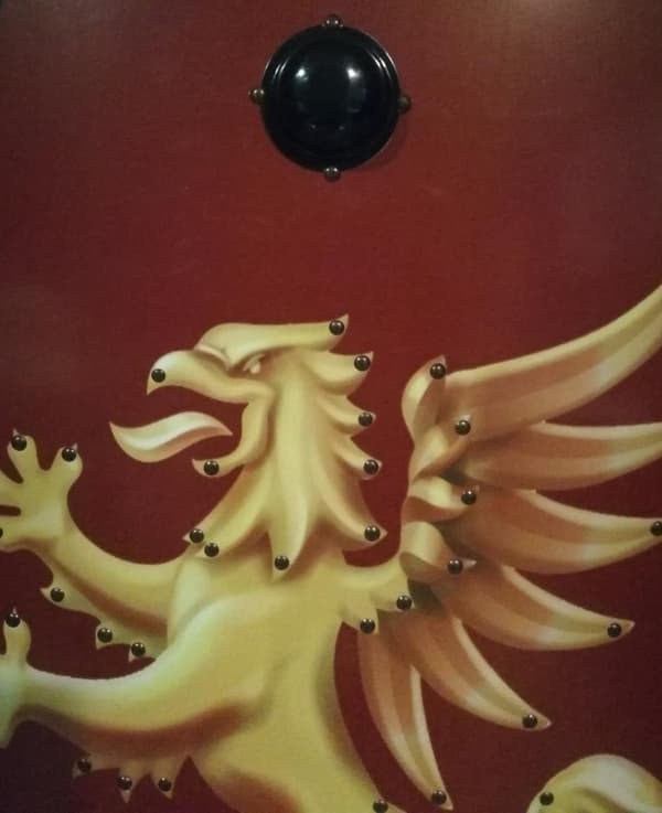 Rustik Lion Viking Shield SWE134 av tre
