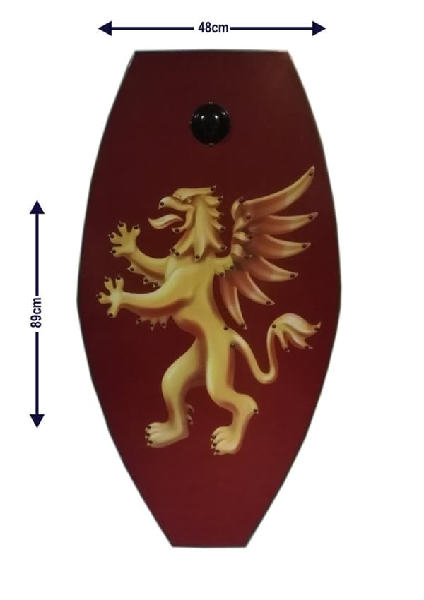 Rustik Lion Viking Shield SWE134 av tre