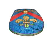 Træ middelalderlig fleur de lis Vikingeskjold SWE136