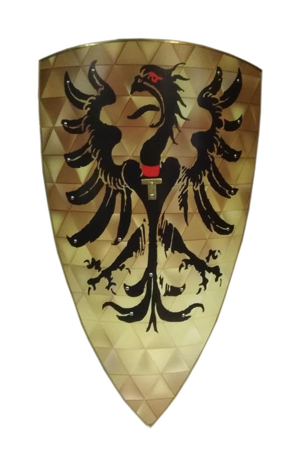 Heraldisk ørneskjold SWE141 i tre fra middelalderen