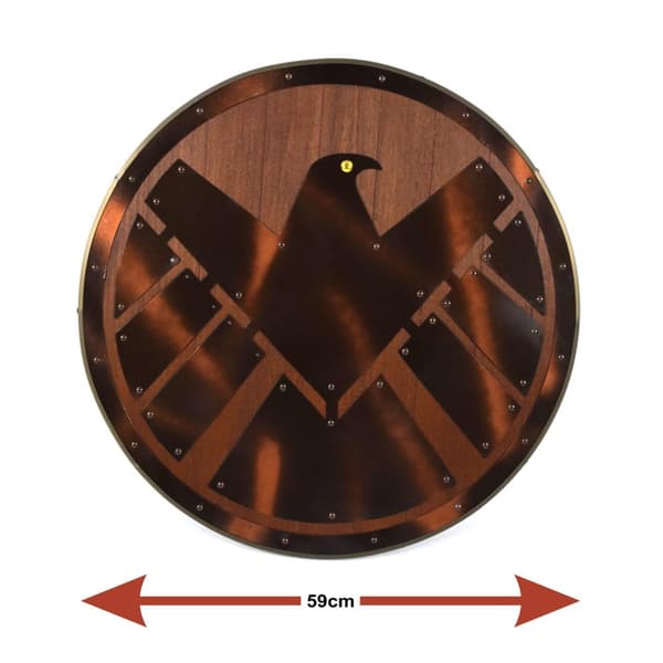 Trä Viking Dark Brown Eagle handgjord sköld SWE45