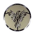 Miniatyrbillede 1 af 5: Træ/læder middelalderlig nordisk flammende Phoenix Shield SWE62