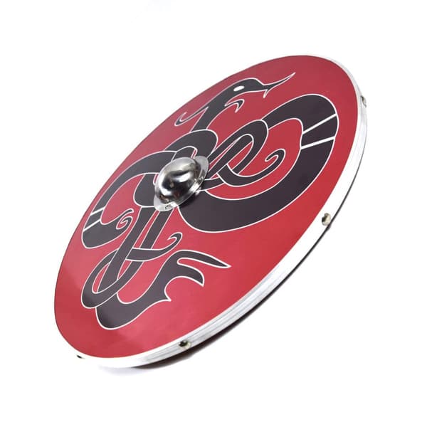 Medieval Dooms av tre Snake Viking Shield SWE74