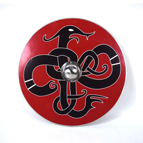 Medieval Dooms av tre Snake Viking Shield SWE74