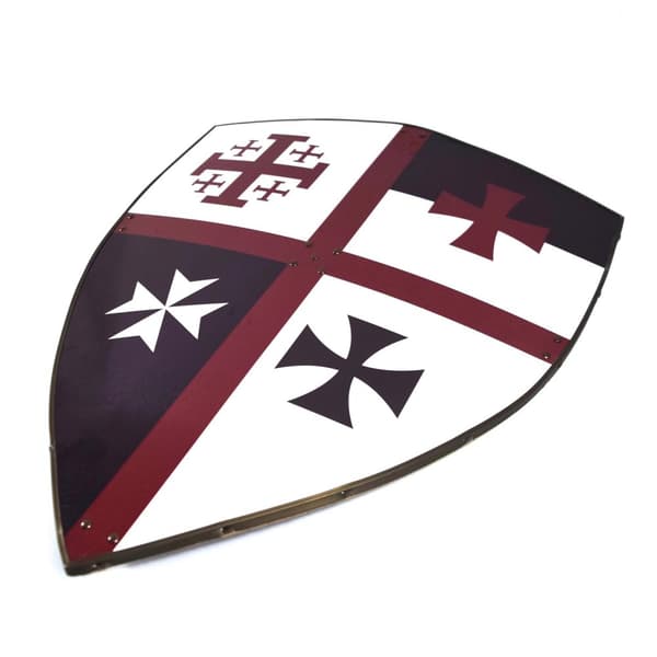 Trä medeltida Bezant Viking Kite böjd sköld SWE85