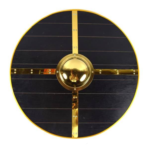 Tre middelaldersk metall Cross Viking Shield SWE170