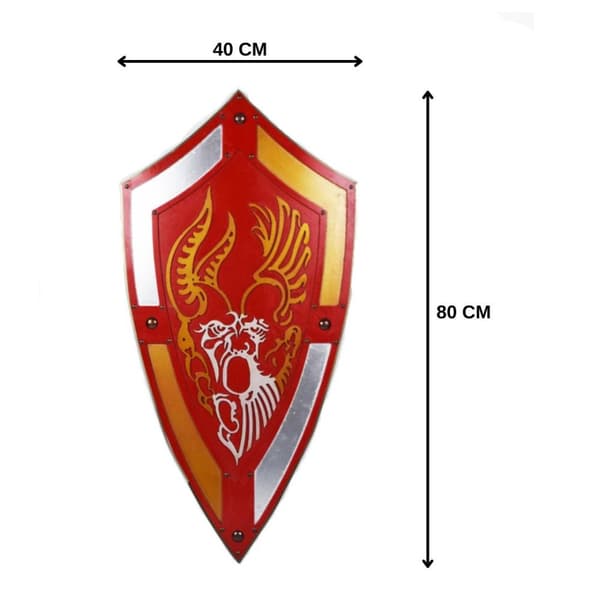 Trä medeltida Gladiator Shield SWE-118