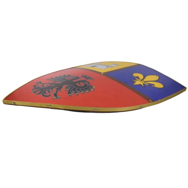 Middelaldersk dobbelthodet heraldisk ørneskjold av tre SWE173