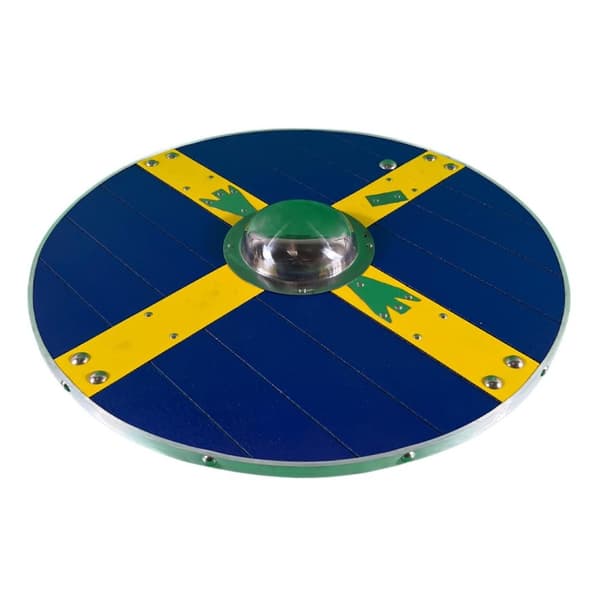 Trä Metall Handgjord Sverige Flagga Viking Shield SWE186