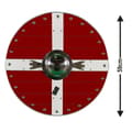 Pikkukuva 5 / 5: Puinen metalli käsintehty Ruotsin lippu Viking Shield SWE186
