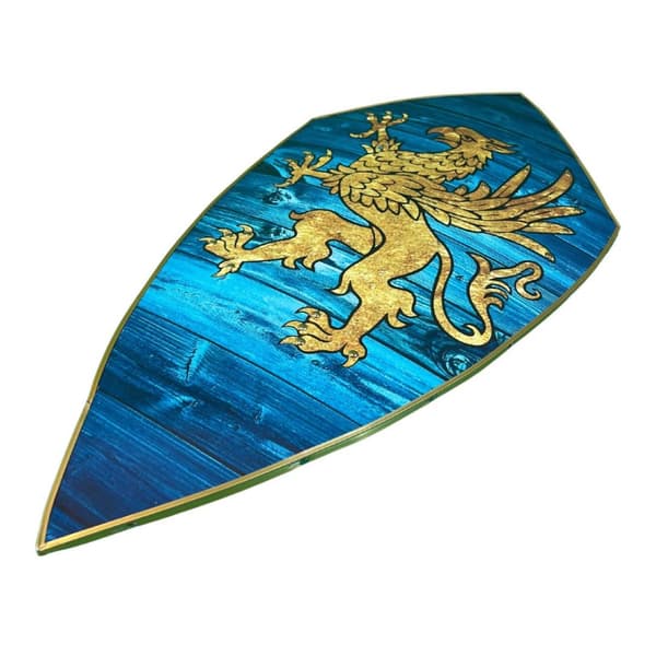 Medeltida Rampant Eagle Shield av trä SWE168