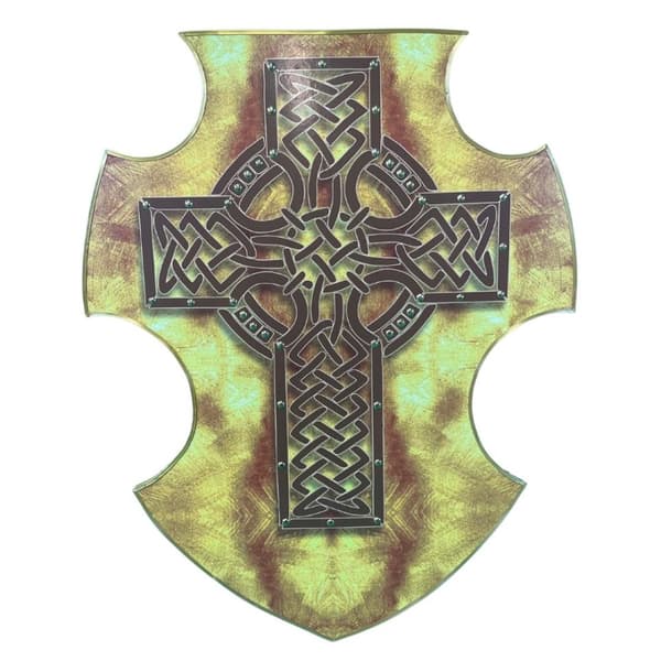 Tre buet Rampant Lion Viking Shield SWE176 Multicolor Celtic Cross