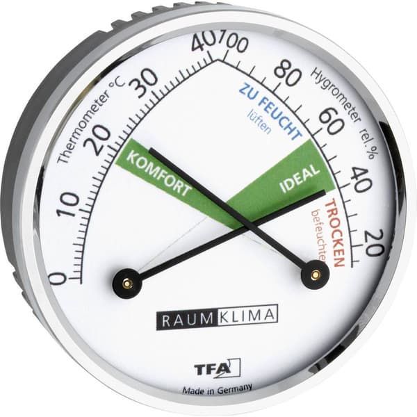 Vägg Termo-/Hygrometer TFA Dostmann 45.2024 Mässing