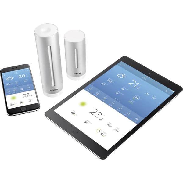 Netatmo NWS01 Trådlös digital väderstation Prognos för 12-24 timmar Antal max. sensorer 3