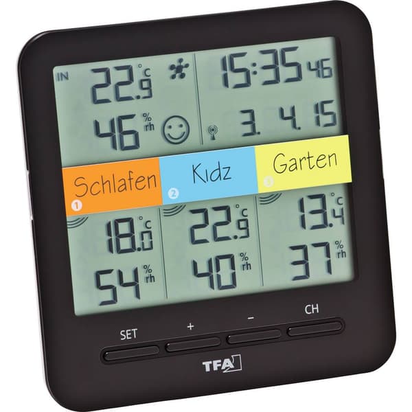 TFA Dostmann Weatherhub SmartHome System Klima@Home Trådlös termo-/hygrometer Svart 30.3060 IT