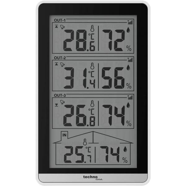 Techno Line Temperaturstation WS 7060 Trådlös termo-/hygrometer