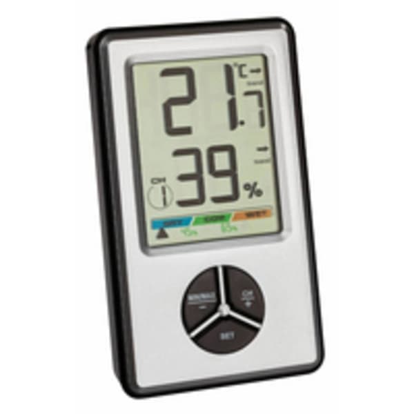 TFA Dostmann 30.5045.54 digitales Thermo-Hygrometer Trådlös termo-/hygrometer Vit