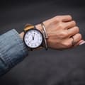 Miniatyrbild 1 av 2: Armbandsur Konstläderband Vit/Beige